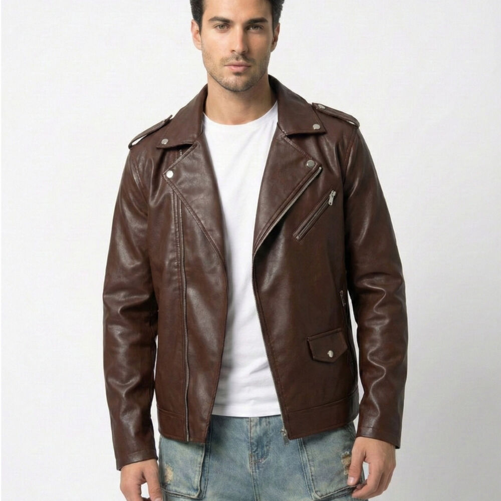 Chaqueta Ecocuero Soft Hombre Milan image number 0.0
