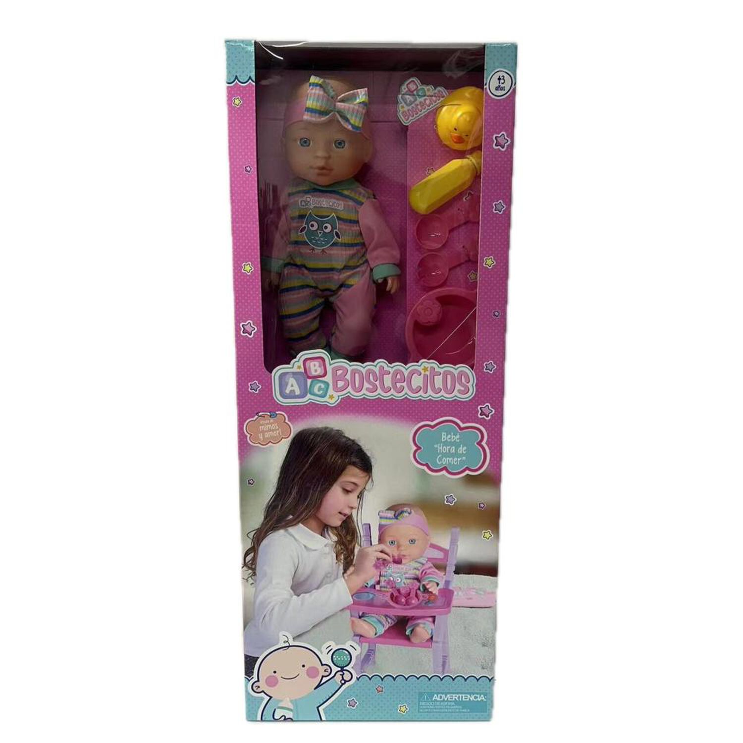 Mu&ntilde;eca Babydoll Bostecitos Abc Acc Con Silla image number 2.0
