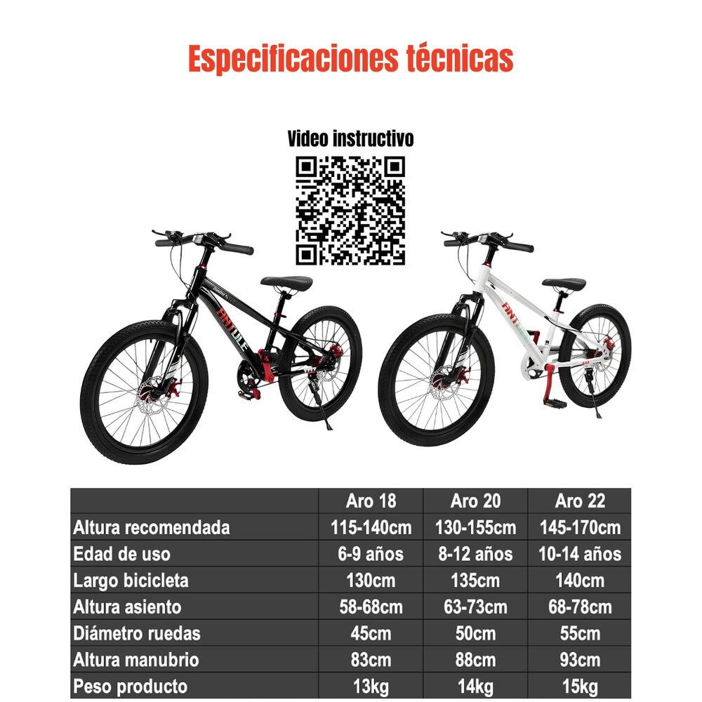 Bicicleta Infantil 10-14 A&ntilde;os Aro 22 Nexa Lubabycas image number 9.0