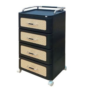 Caj&oacute;n Multiusos De Pl&aacute;stico De 4 Niveles Con Ruedas