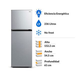 Refrigerador Top Freezer Midea MDRT346MTF50 / No Frost / 236 Litros / A