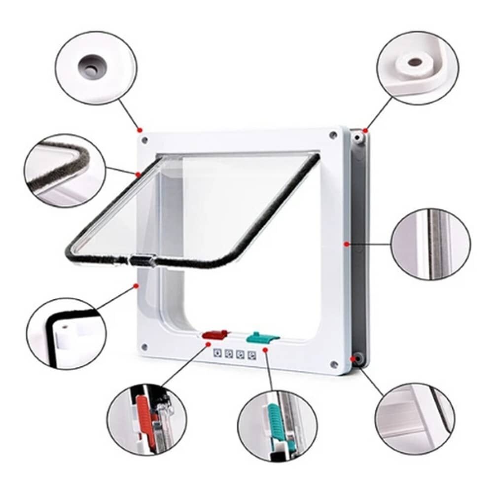 Puerta Silenciosa Con Solapa Gato Para Interior Exterior image number 2.0