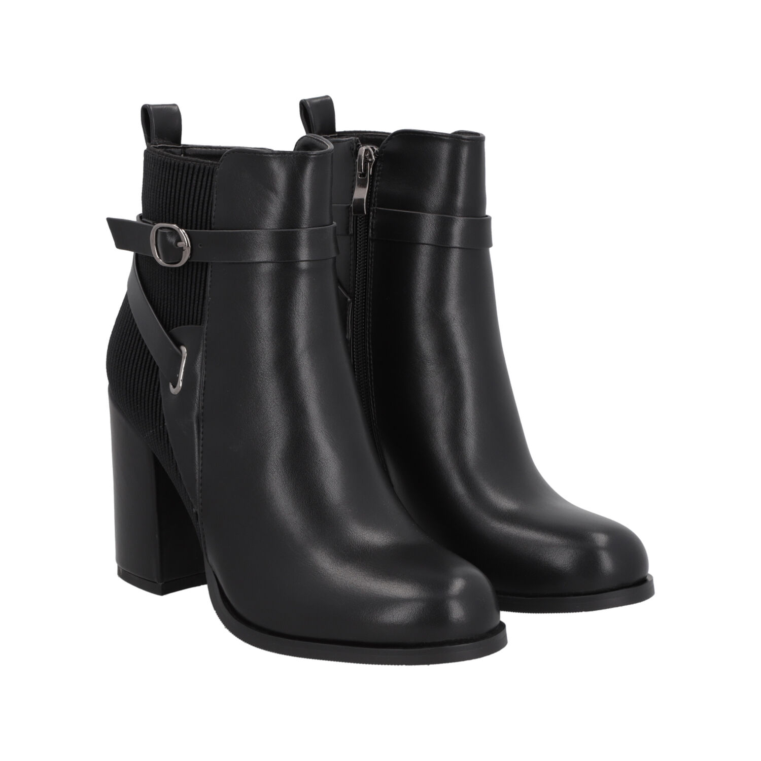Botin Mujer Negro Taco Alto Serena Police image number 4.0