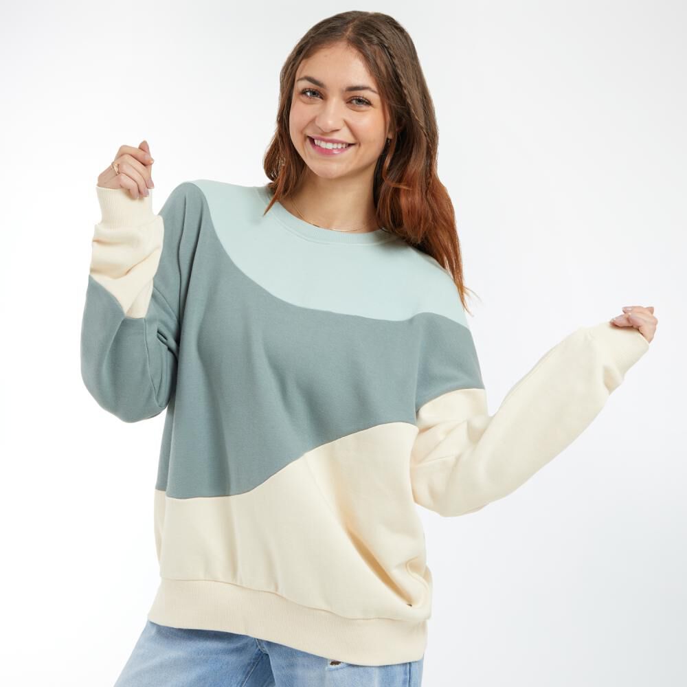 Polerón Bloque Color Regular Cuello Redondo Mujer Ocean Pacific image number 2.0