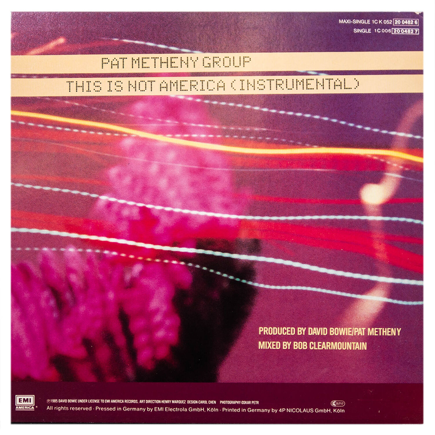 David Bowie Ft. Pat Metheny - This Is Not America | 12" Maxi Single Usado image number 1.0