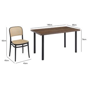 Juego De Comedor Vekkahome Alma / 4 Sillas