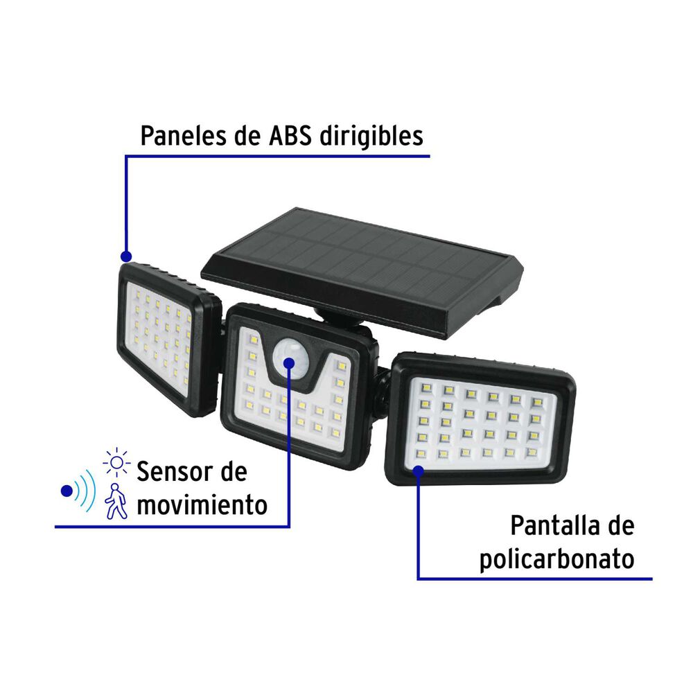 Luminario Solar Led Con Sensor De Movimiento 7w - Volteck image number 1.0