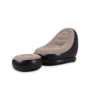 Sofa Con Reposa Pies Inflable Puff Sillon Portatil