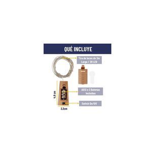 Pack X10 Luces Corcho Alambre Hada Boda Calidos