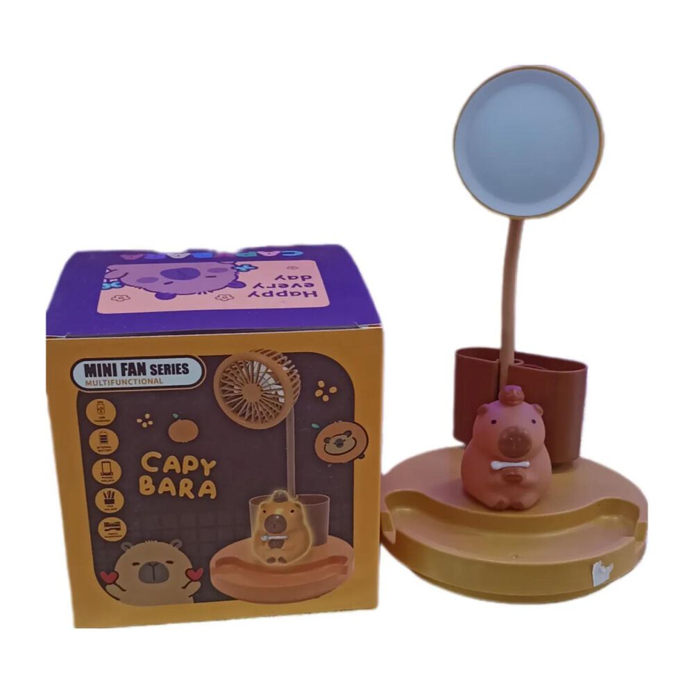 Mini Lampara Y Organizador De Escritorio Usb Capibara image number 4.0