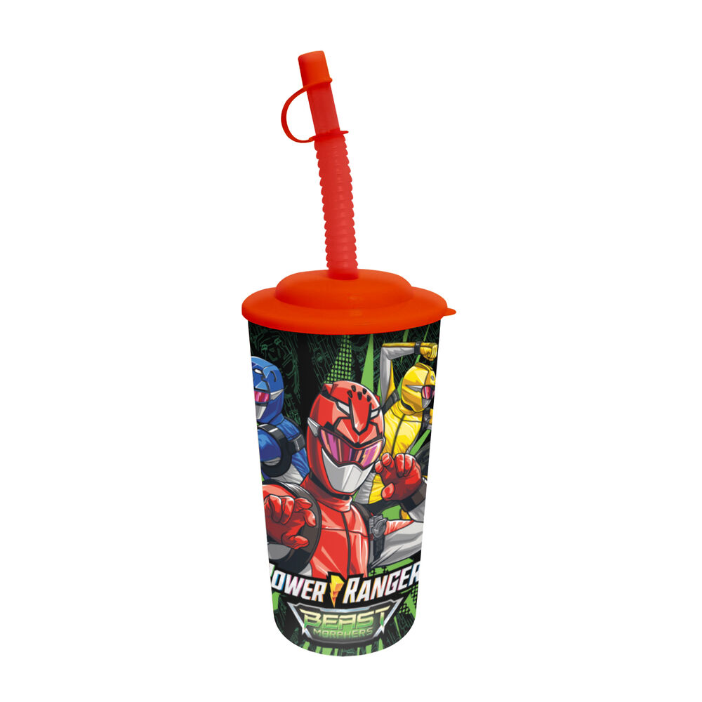 Vaso Con Bombilla Power Rangers image number 1.0