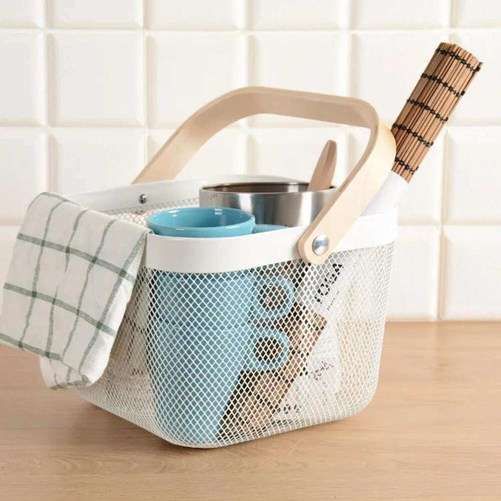 Canasto De Metal Multiuso Blanco image number 3.0