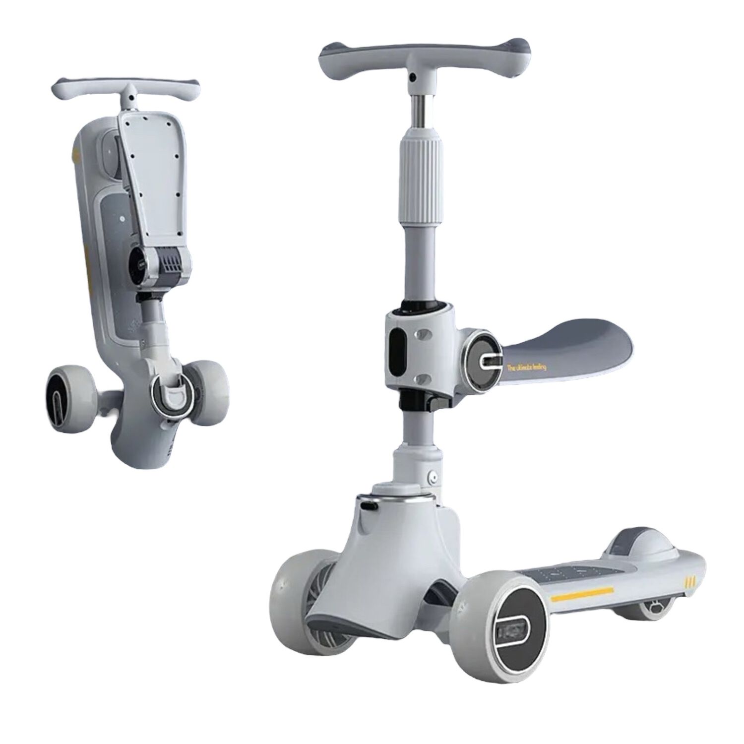 Scooter 3 Ruedas 2 En 1 &Uacute;ltra Resistente Lubabycas Gris image number 1.0