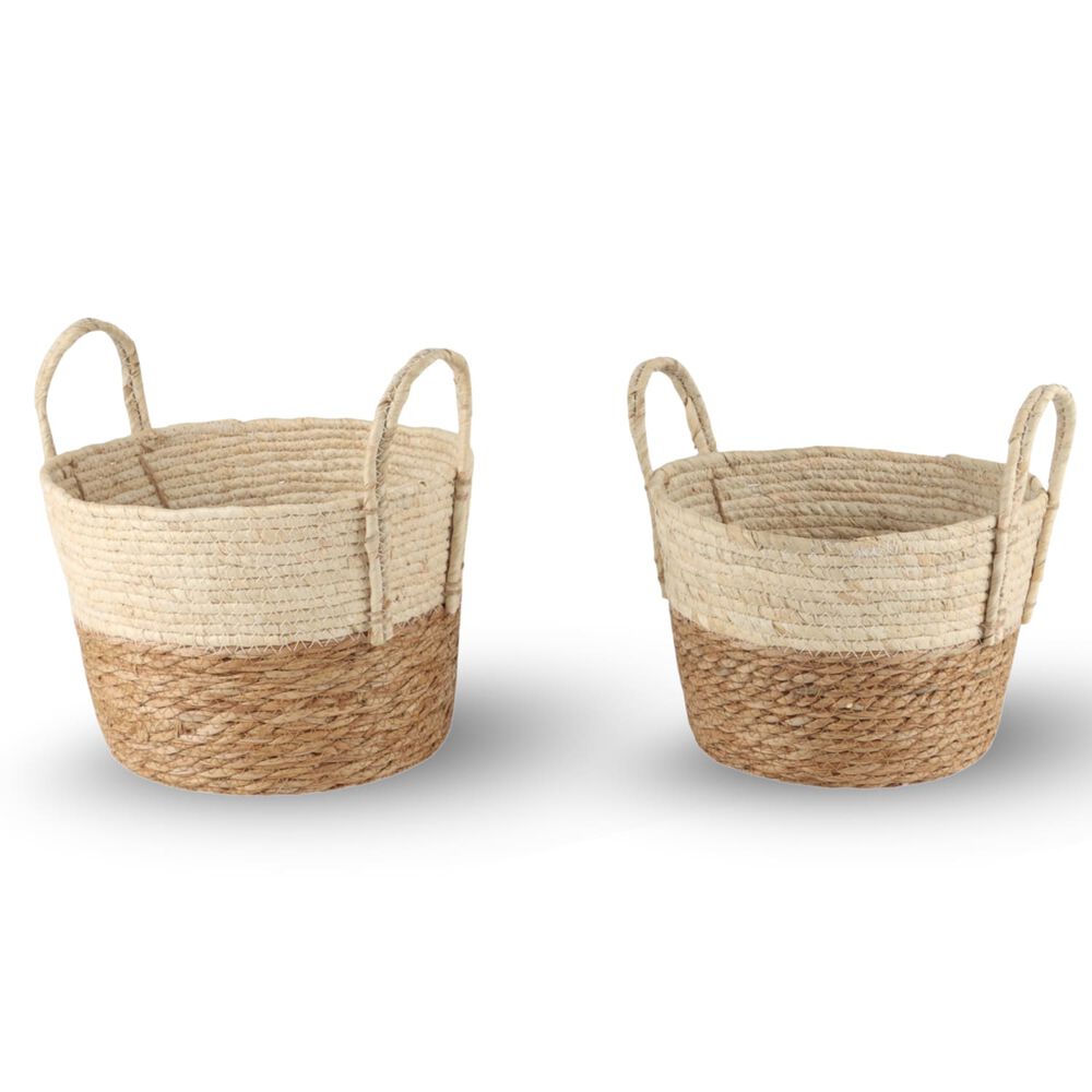 Set Dos Canastos Organizadores Con Asas Bicolor image number 0.0