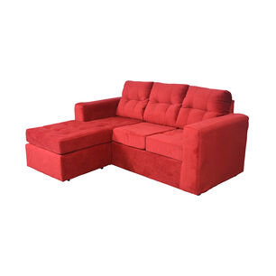 Sof&aacute; Casa Ideal Rodas / 3 Cuerpos + Pouf