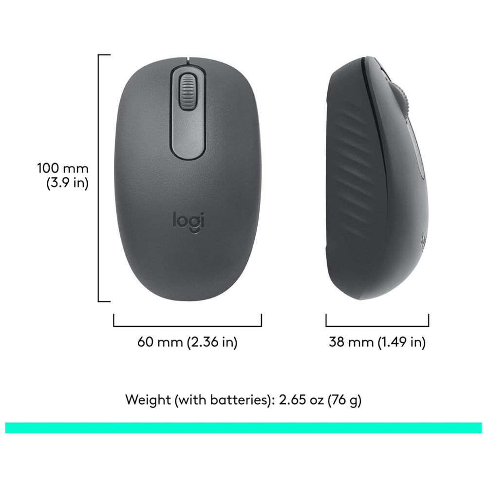 Mouse Inalambrico Bluetooth 3b 1000dpi Negro M196 image number 3.0