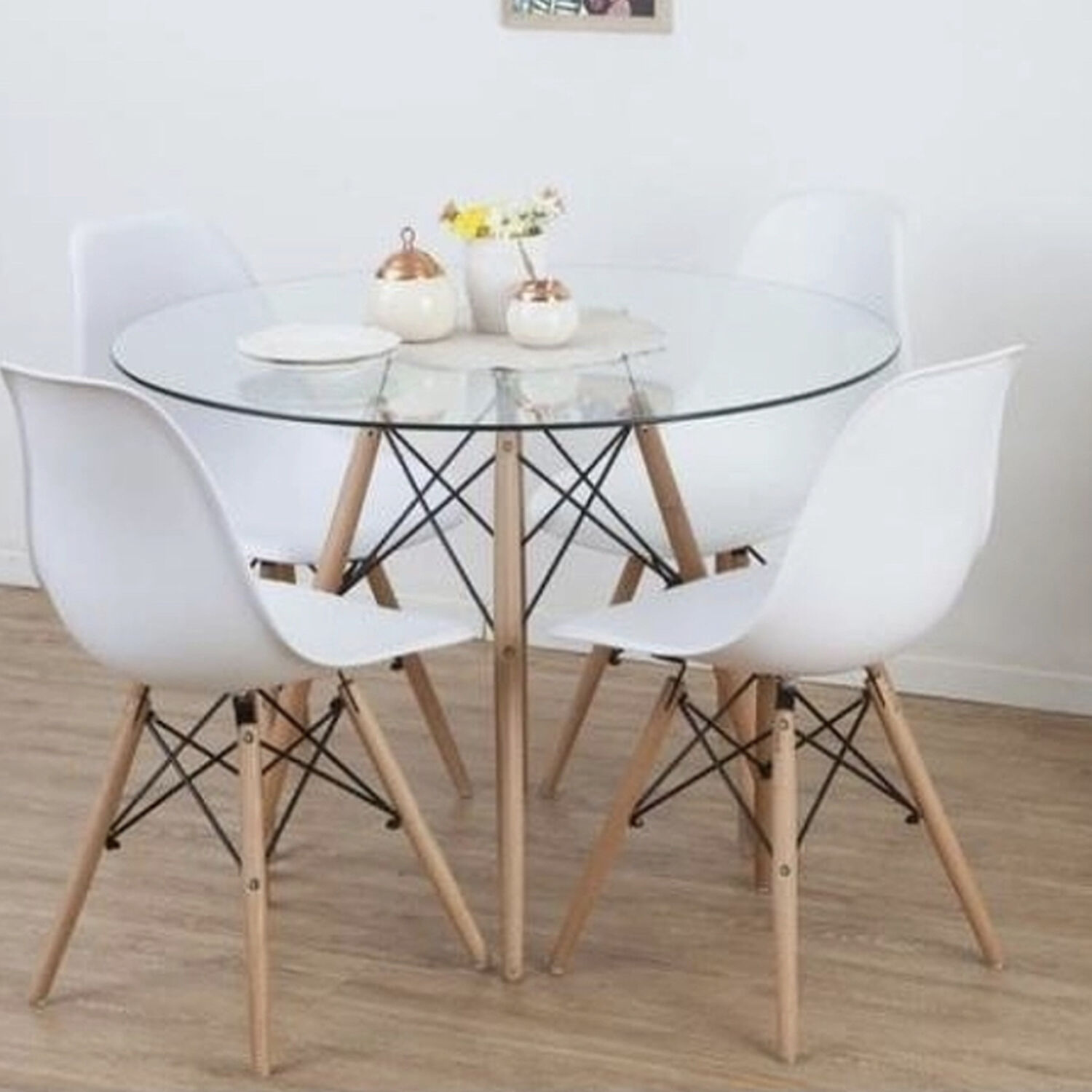 Mesa Eames De Vidrio Redonda 100cm image number 1.0