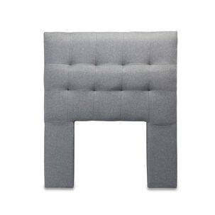 Respaldo Alicante Con Patas Tela 1,5 Plazas Gris