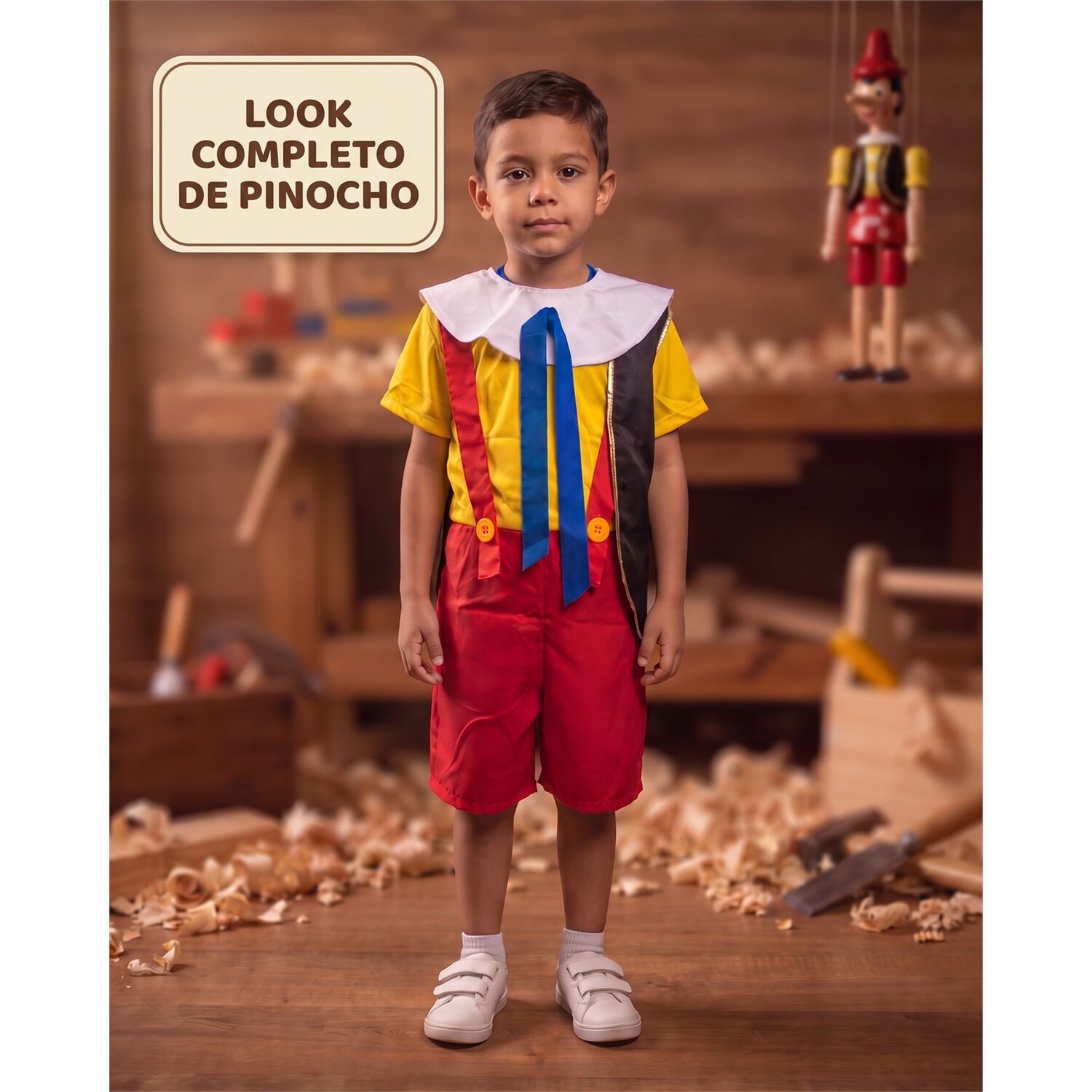 Disfraz Infantil Pinocho Cuento Ni&ntilde;os Pelicula image number 6.0