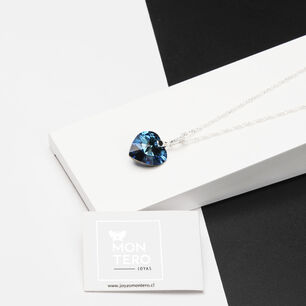Collar Gran Romance Cristales Genuinos Bermuda Blue