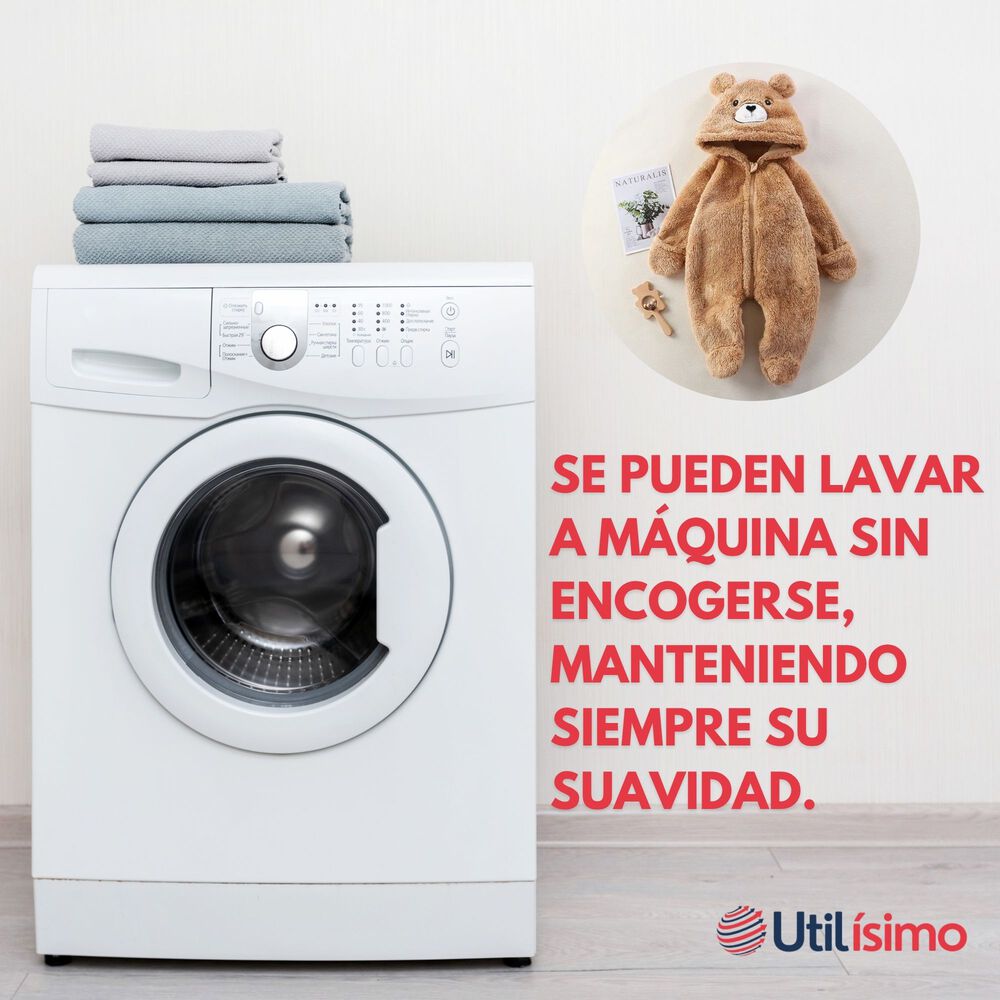 Enterito Oso Con Capucha Bebe Polar Marrón image number 4.0