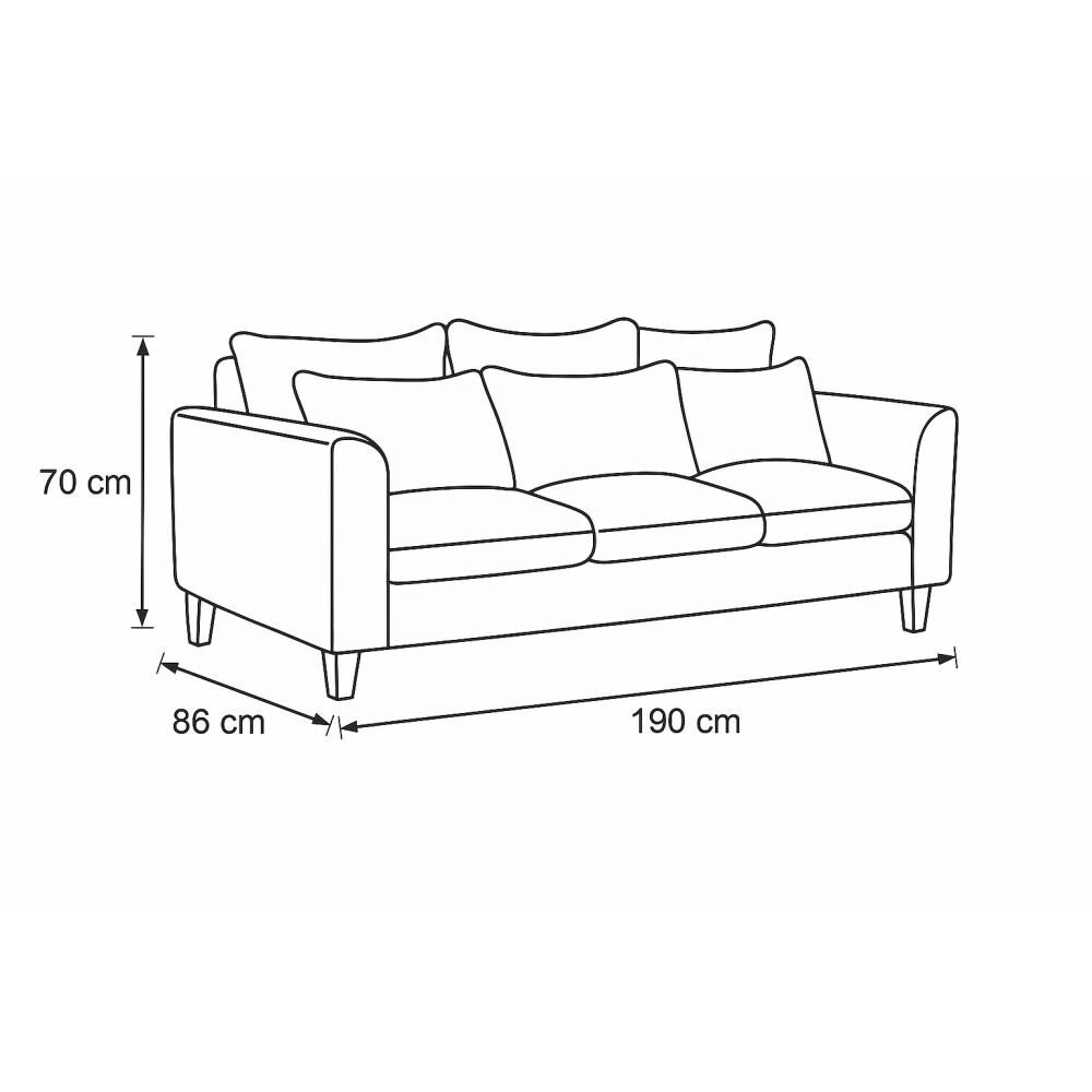 Sof&aacute; Casa Wow Deco Helgi / 3 Cuerpos image number 7.0