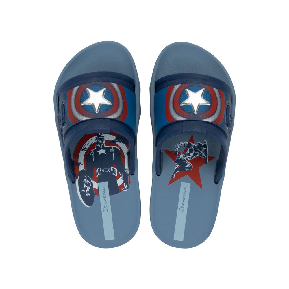 Sandalia Infantil Azul Capitan America Action Ipanema image number 0.0