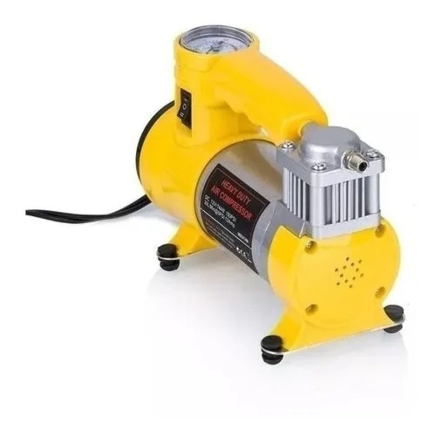 Compresor Aire Vehiculos Ciclas Inflador 2 Cilindros Amarillo 12v image number 3.0