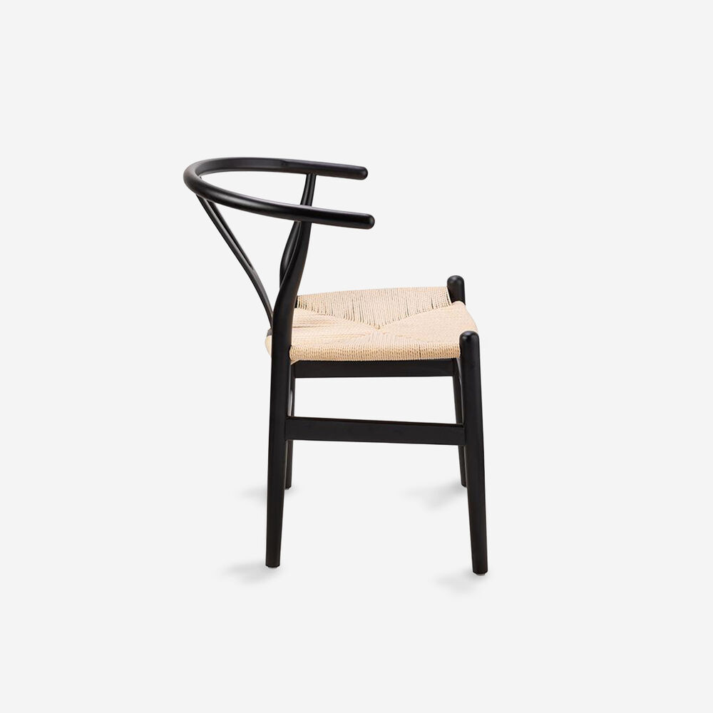 Pack 4 Sillas De Comedor Wishbone Madera Negra image number 3.0