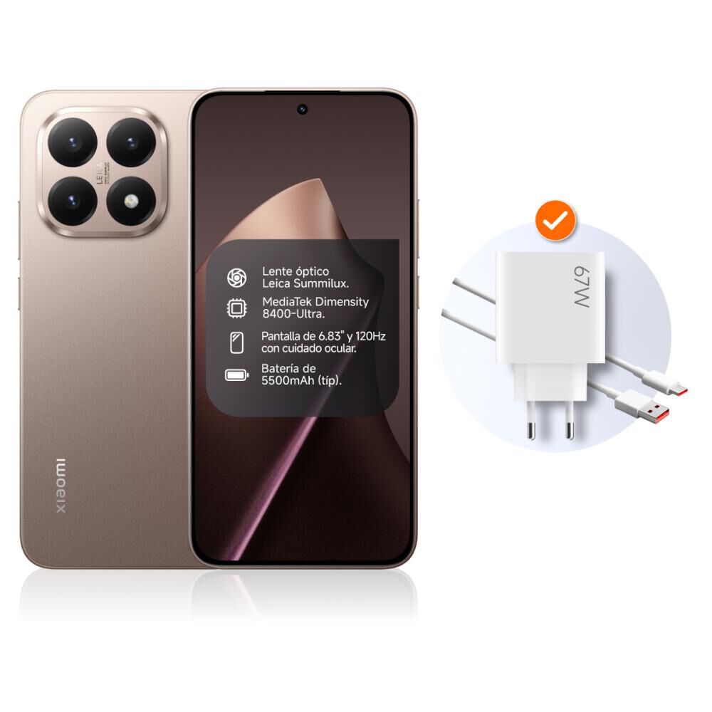 Smartphone Xiaomi 15T / 5G / 512 GB / Rose Gold / Liberado image number 0.0