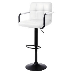 Silla De Bar Piso Taburete Homely Noir Comfort 61-81cm Blanco