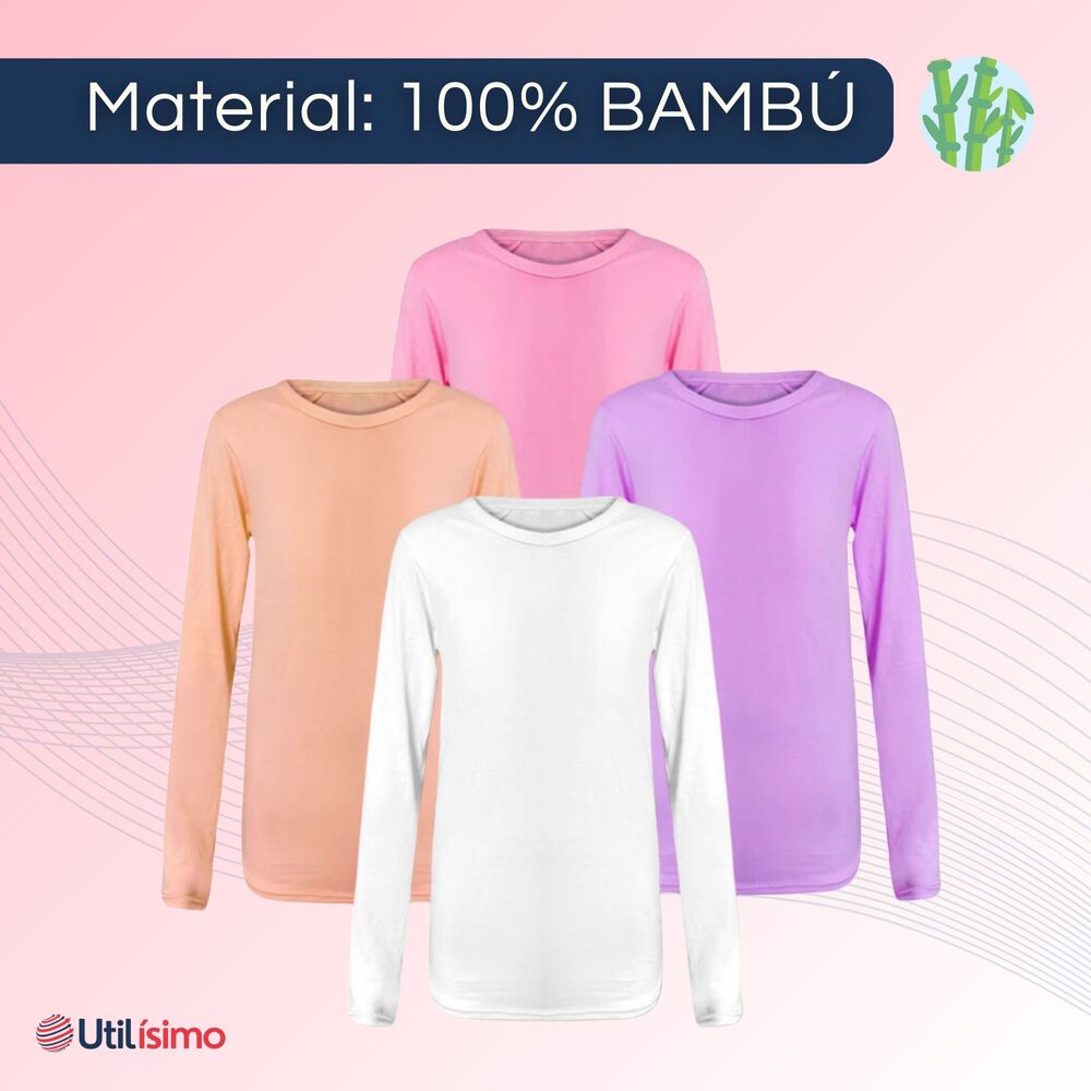 Camiseta Bamb&uacute; Manga Larga Ni&ntilde;a Primera Capa Invierno image number 3.0