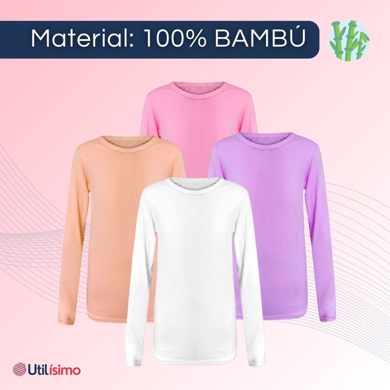 Camiseta Bamb&uacute; Manga Larga Ni&ntilde;a Primera Capa Invierno image number 3.0