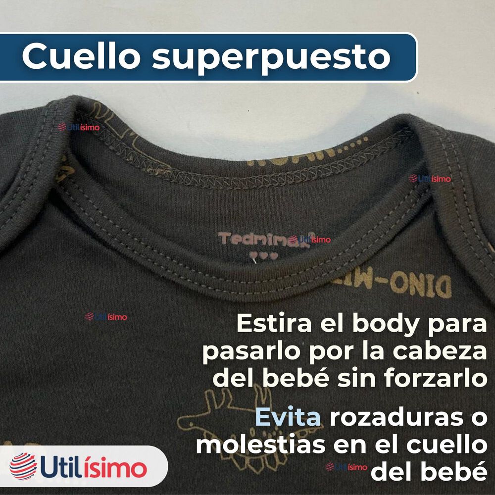 Pack 5 Bodys Ni&ntilde;o Manga Corta Tedmimak 100% Algod&oacute;n Dino Roar image number 4.0