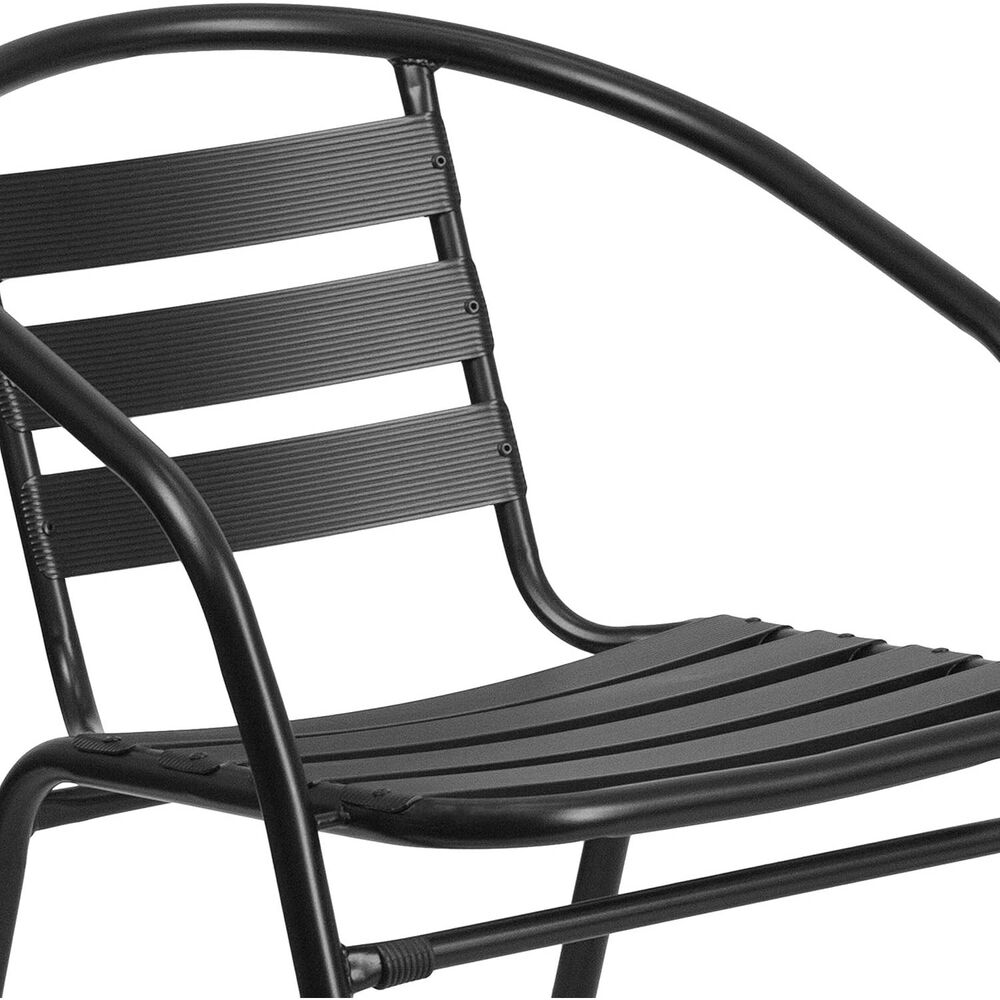 Set Terraza 2 Sillas Acero + Mesa Acero Negro 70x60 Cm image number 2.0