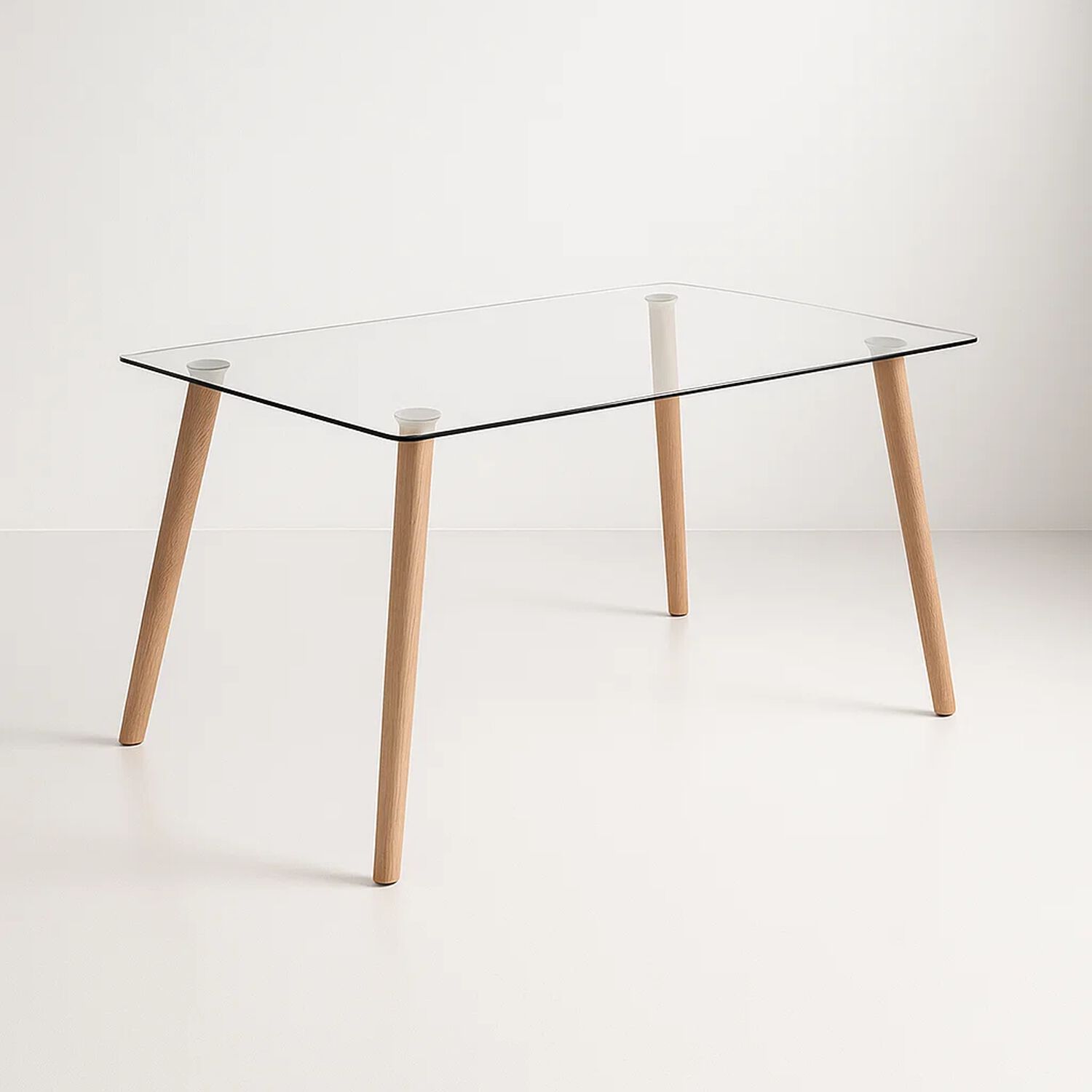 Mesa De Comedor Vidrio Rectangular N&oacute;rdica 140x90 Cm image number 1.0