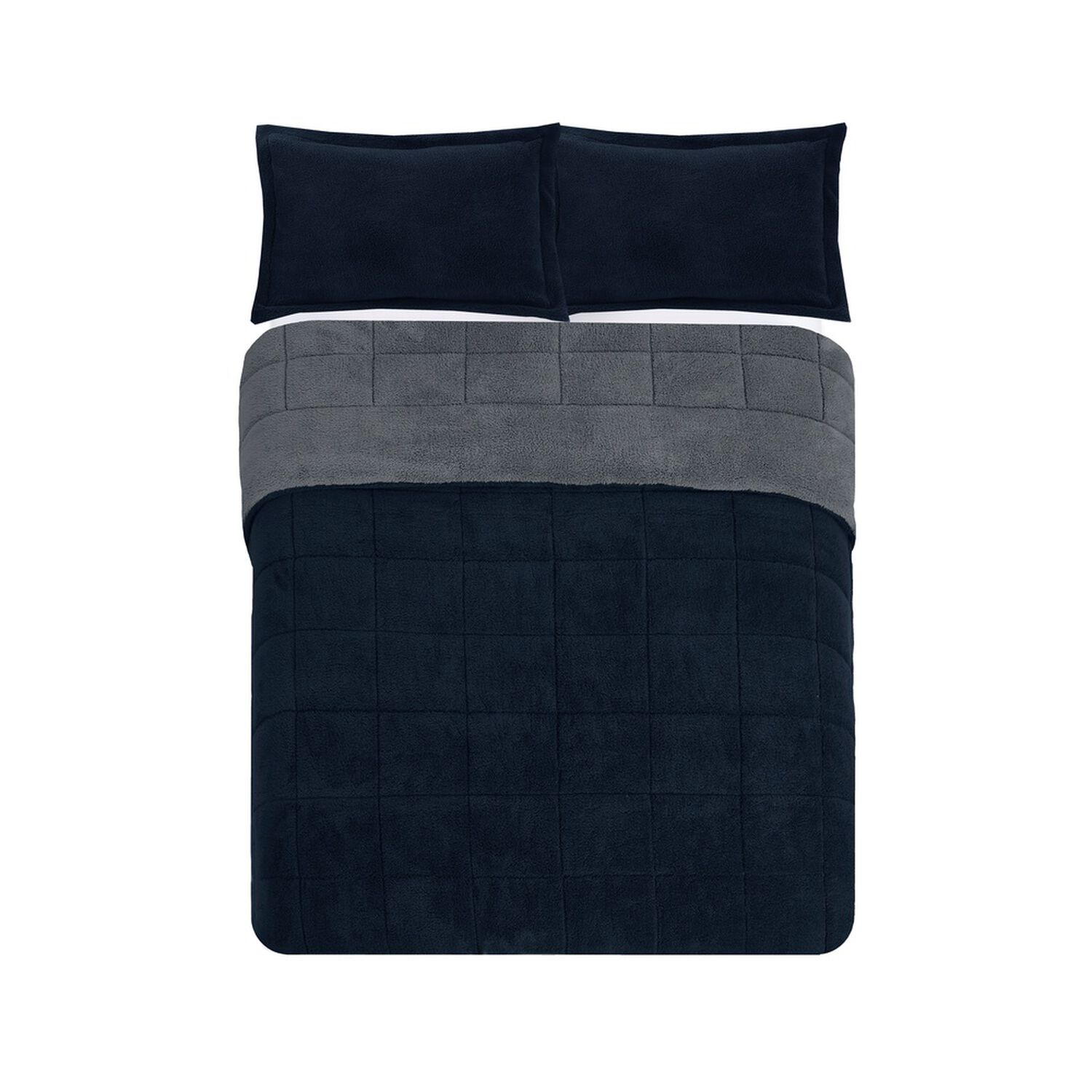 Plumon Andes Sherpa Bicolor Gris 2 Pl image number 2.0