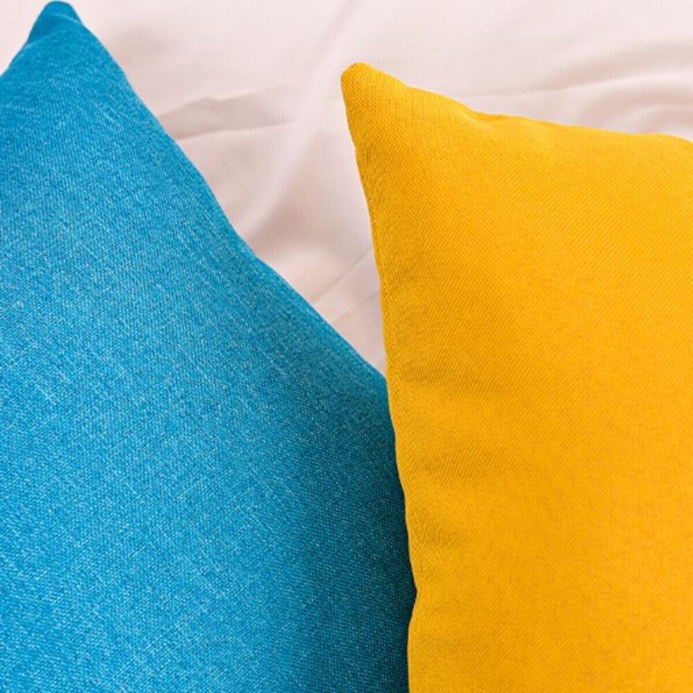 Funda De Lino Lisa Con Pompones Medida 45cm X 45cm Fl-2 image number 2.0