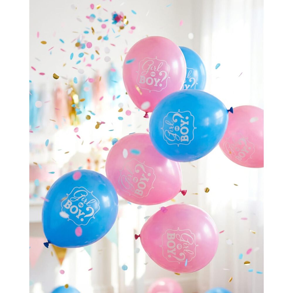 Set De 40 Globos Revelaci&oacute;n De Genero Baby Shower image number 2.0