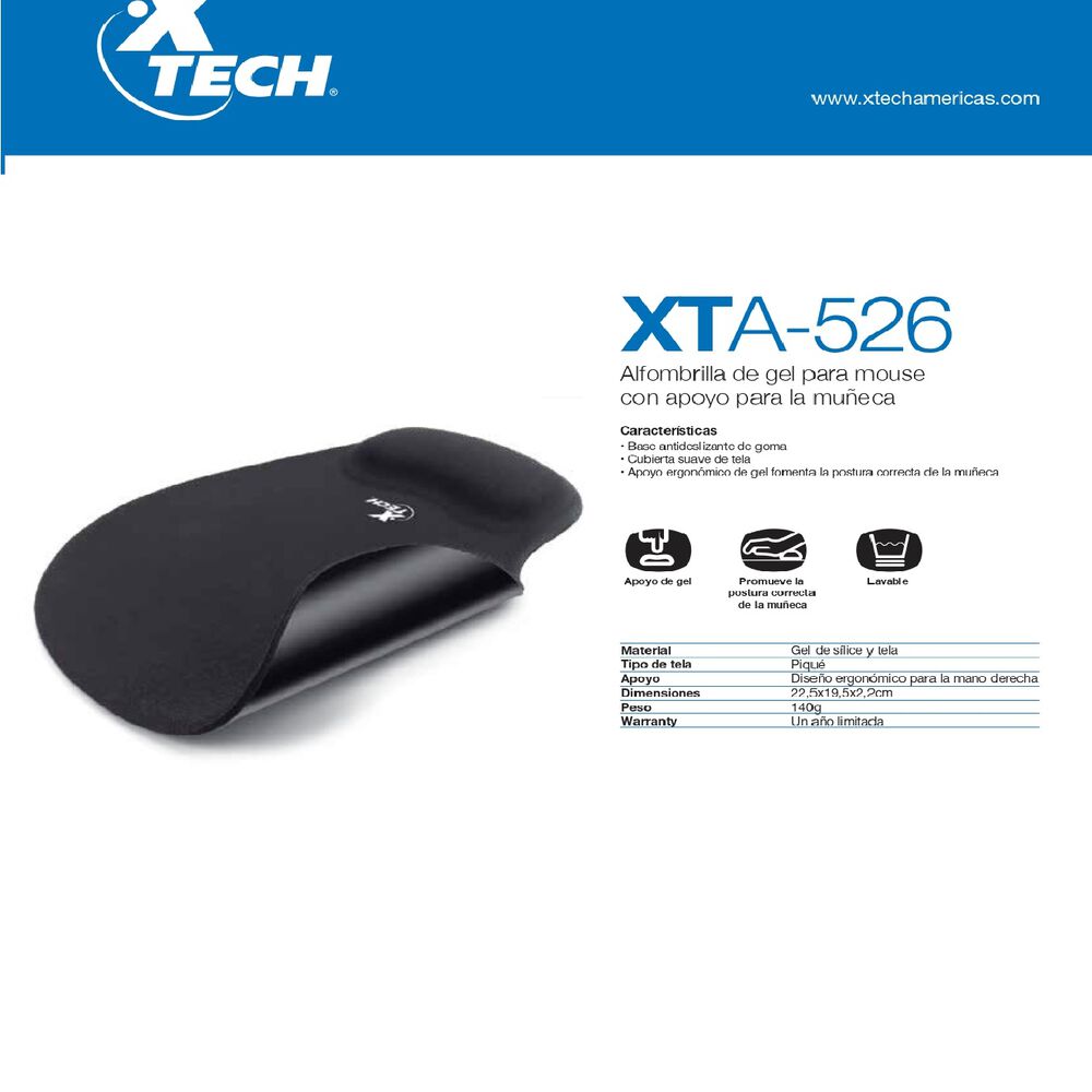 Mouse Pad Con Apoya Muñeca Xtech image number 3.0