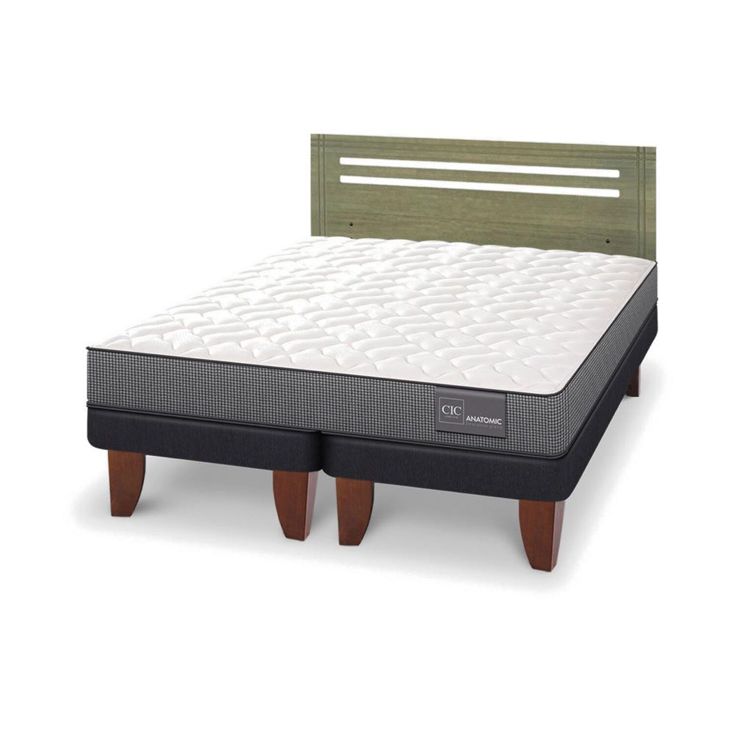 Cama Europea Cic Anatomic / 2 Plazas / Base Dividida + Respaldo image number 3.0