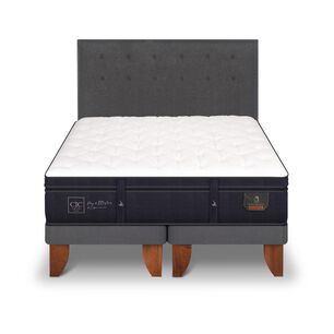 Cama Europea Cic Super Premium / 2 Plazas / Base Dividida + Respaldo