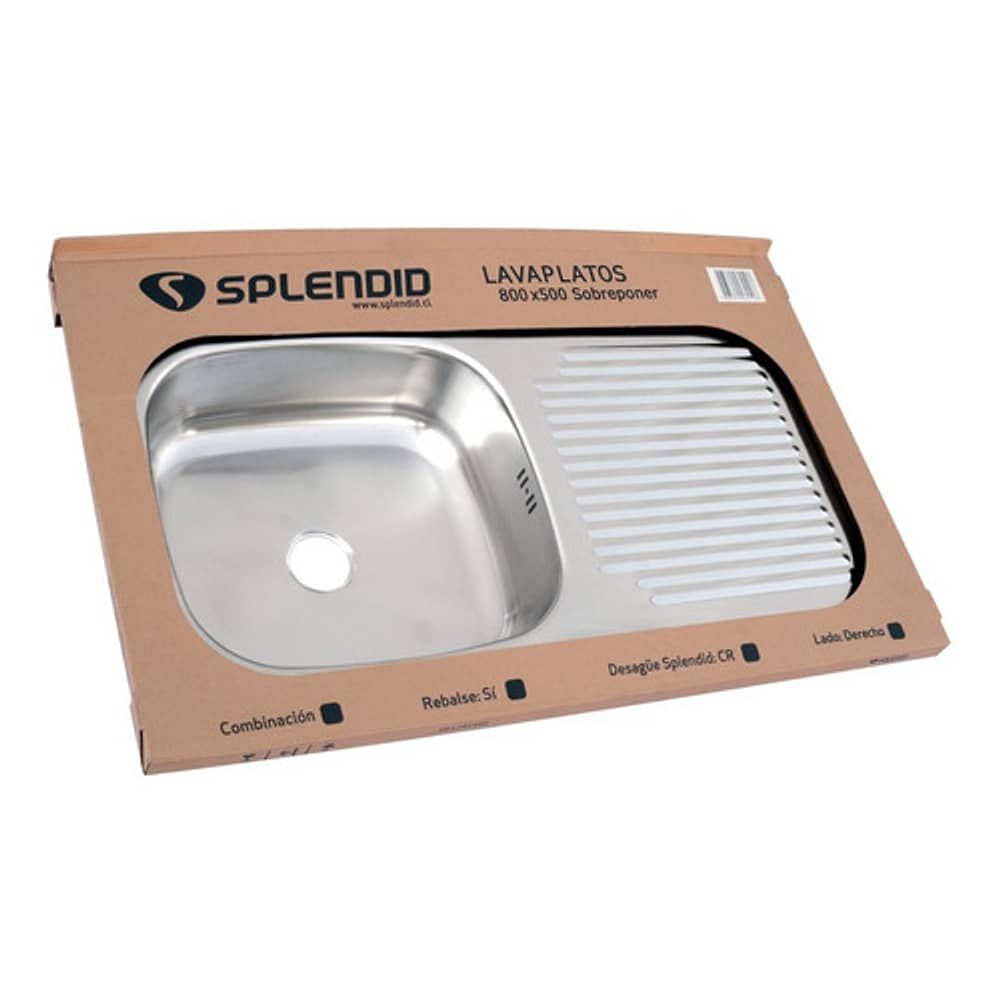 Lavaplatos Sobreponer 800x500 Combinaci&oacute;n Derecho Splendid image number 6.0