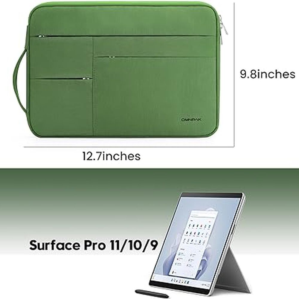 Funda Para Portátil Omnpak De 13 Pulgadas, Para Surface Pro 9/8/x/7+/7/6/5/4/3 Verde image number 5.0