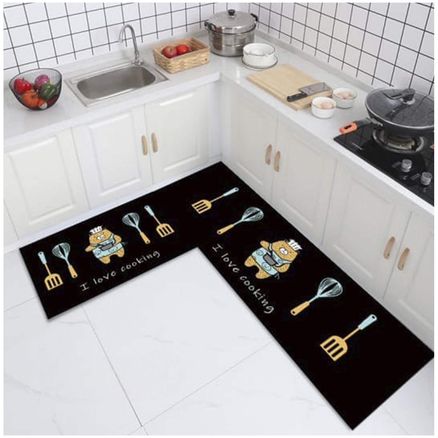 Pack De 02 Alfombra Para Cocina Con Antideslizantes Md07 image number 0.0