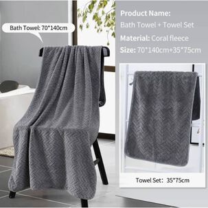 Juego De 2 Toallas De Ba&ntilde;o Altamente Absorbentes