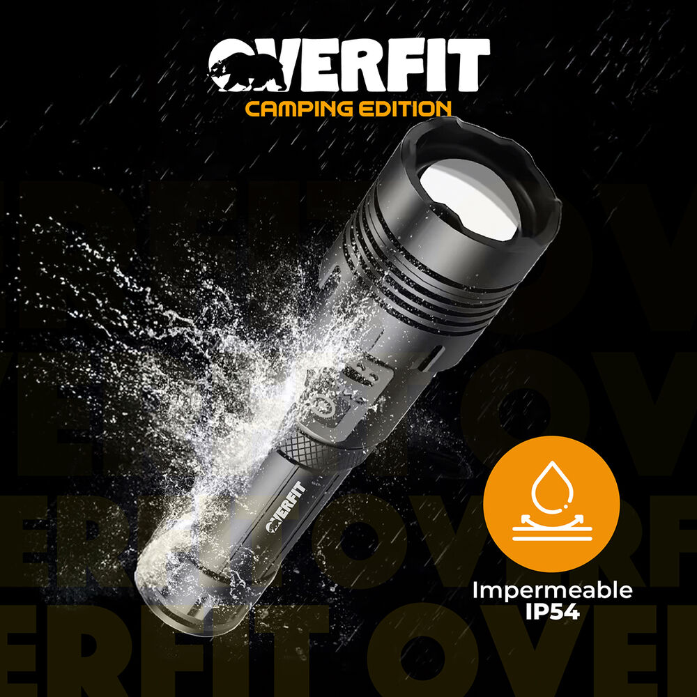 Linterna Led Largo Alcance Tactica Recargable Overfit 1500lm image number 7.0