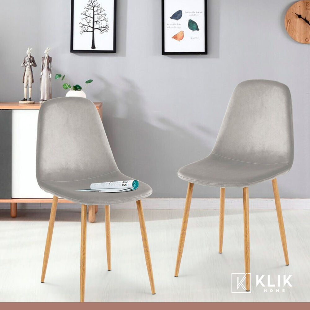 Pack De 4 Sillas Spoon Terciopelo - Gris image number 7.0