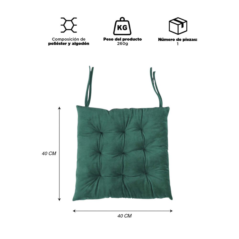 Coj&iacute;n Para Silla Petr&oacute;leo 40x40 Cm image number 3.0