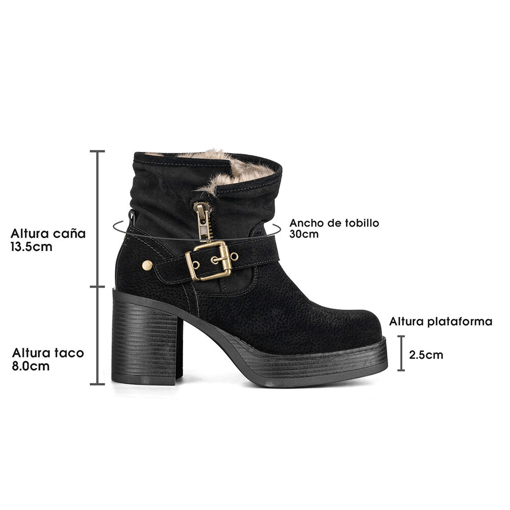 Botin Casual Mujer Taco Grueso Con Felpa Comodo Weide Czy608 image number 6.0
